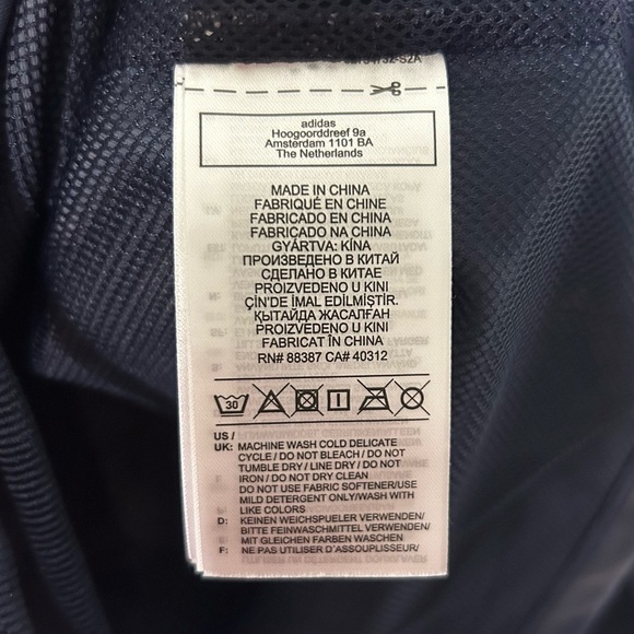 Adidas ID Windbreaker Blue Tie Dye Size Medium 1/4 Zip Pullover Cropped - Picture 11 of 16